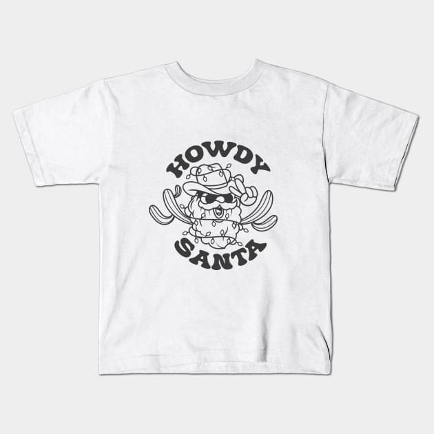 Howdy Santa Kids T-Shirt by Nessanya